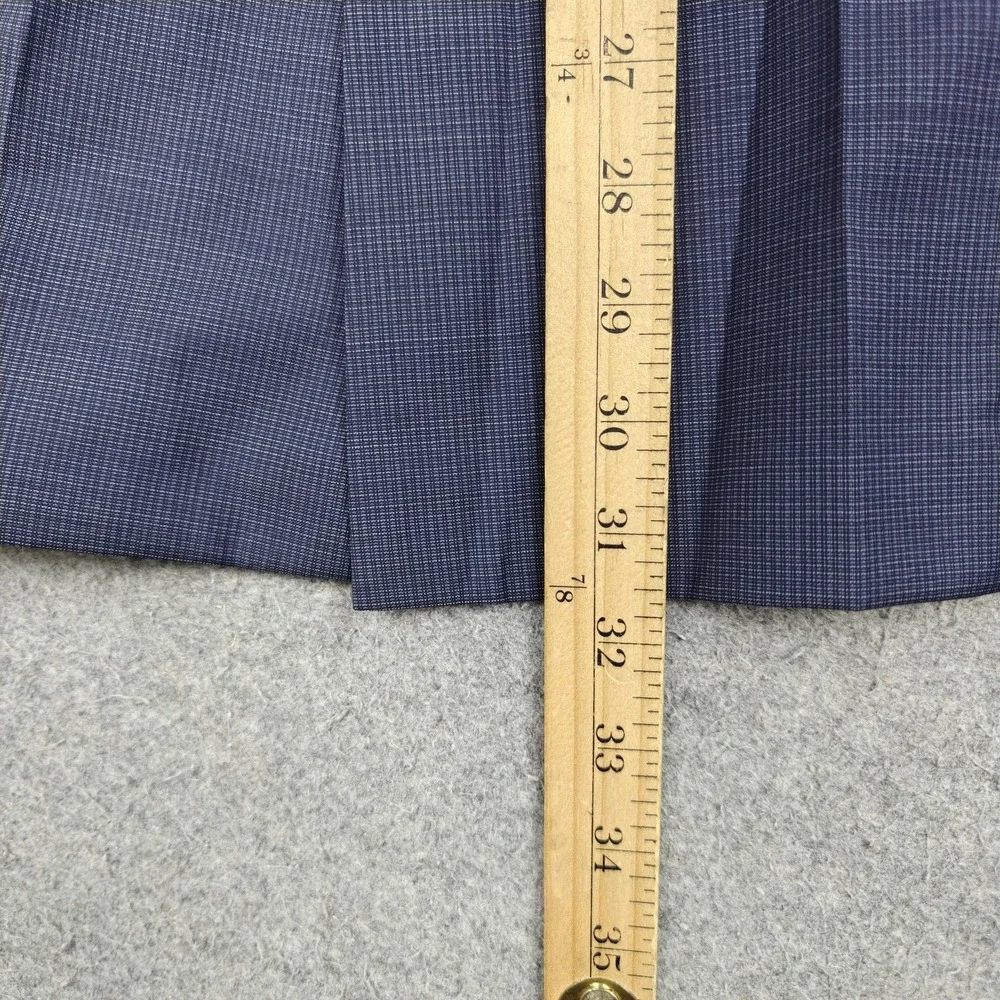 Hugo Boss Blazer Mens 42L Blue Check Super 120 Wool 2 Button Suit Jacket